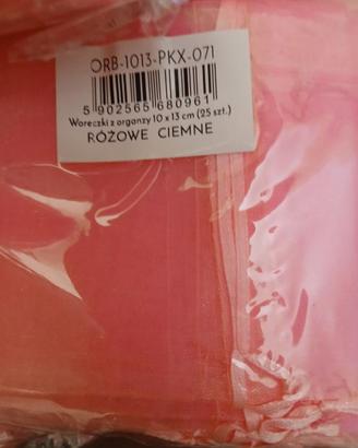 Sacchetti rosa in organza