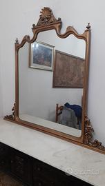 Specchio dorato da parete vintage anni 60