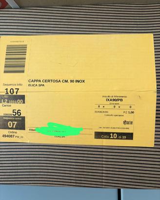 Cappa Certosa turboair inox