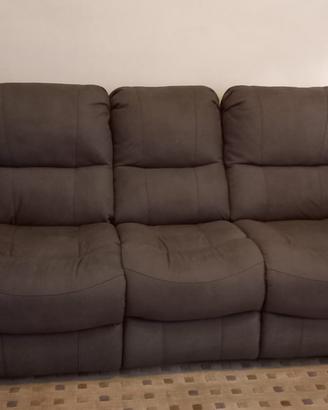 divano 3 posti con recliner elettrico