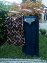 Due gonne TAG 46/48  una fantasia /jeans! 