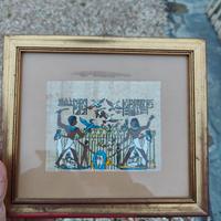3 Dipinti su papiro incorniciato egizio