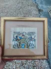 3 Dipinti su papiro incorniciato egizio
