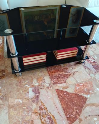 tavolino vetro nero