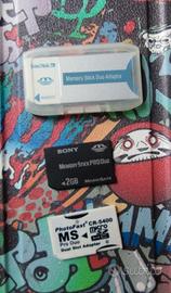 Sony Memory stick duo pro 2Gb + adattatori