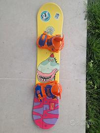Tavola Snowboard + Attacchi + Casco Bambino