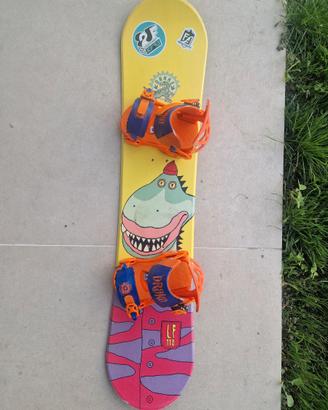 Tavola Snowboard + Attacchi + Casco Bambino