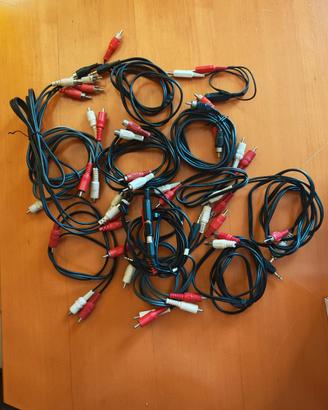 15 Cavi audio stereo RCA audio varie misure stock