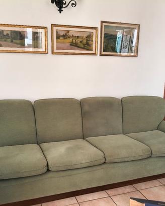 divano 4 posti e  due poltrone  abbinate