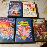 5 VHS originali Disney, Cenerentola, Carica 101..