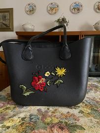 Borsa obag nera fiorita