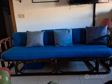 divano bambù 3 posti appoggio su rete