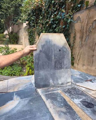 Lastre ardesia antiche di recupero da tetto - Roma
