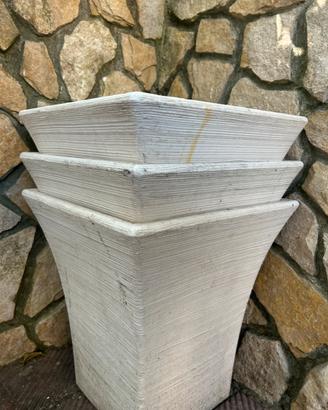 Set di 3 vasi grandi da giardino