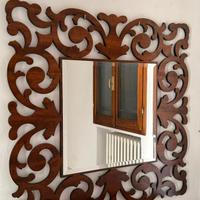 specchio in legno