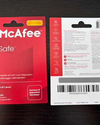 2 abbonamenti annuali McAfee live safe