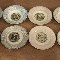 8 Piatti Giro Elettorale S.C Italiana Vintage