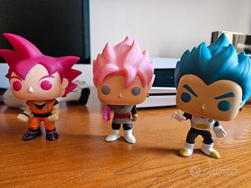 Funko Pop Goku, Vegeta e Black Goku