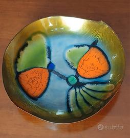 centrotavola in rame smaltato Studio Cellini 