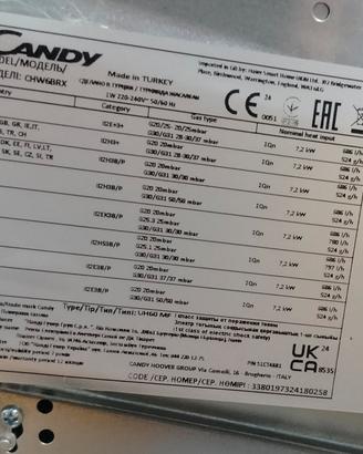 piano cottura Candy chw6brx
