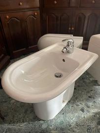 Set bagno Dolomite WC+bidet ceramica bianca usato