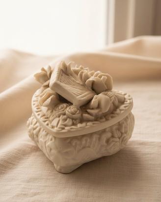 Portagioie Vintage a Cuore in Ceramica Artigianale