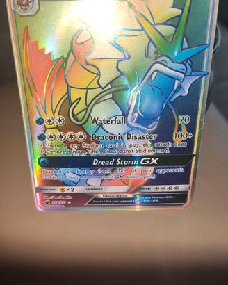 6 Pokémon GX effetto arcobaleno sole e luna rare