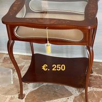 Tavolino da esposizione in mogano 