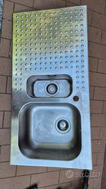 Lavello in Acciaio Inox 100x50 cm  1 Vasca e Mezzo