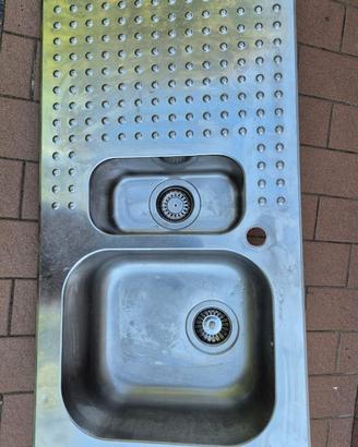 Lavello in Acciaio Inox 100x50 cm  1 Vasca e Mezzo