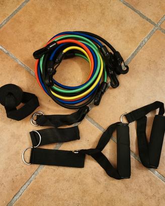 Kit Elastici Fitness Varia Resistenza + Accessori