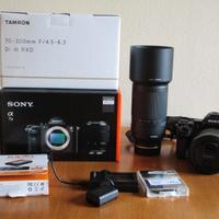 Sony a 7II + 28-70mm + Tamron 70-300 + acessori -