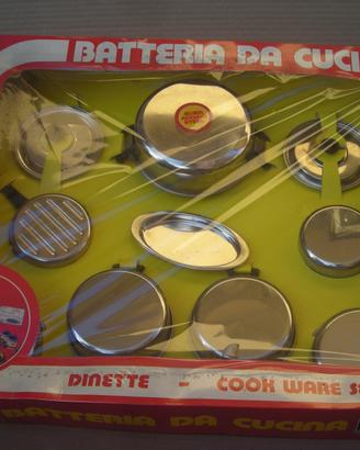 Gioco anni 70 Batteria da cucina (Nuova Faro) NOS
