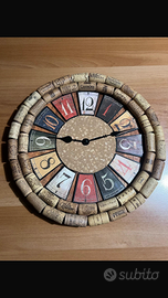 Orologio da Parete con Tappi di Sughero