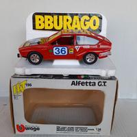 MODELLO AUTO ALFA ROMEO ALFETTA GT CORSA RED N.36