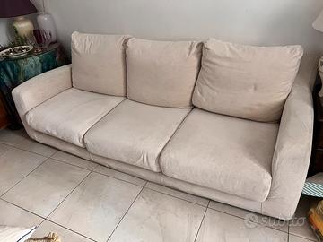 Divano poltrone sofà 3 posti panna