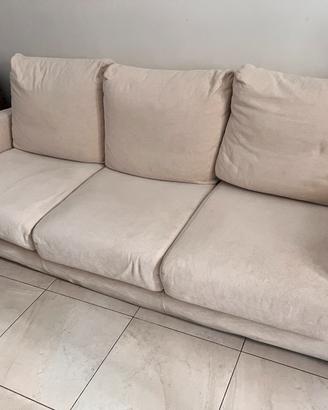 Divano poltrone sofà 3 posti panna