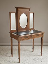 Toilette Pettiniera Vintage con Marmo e Specchio