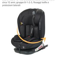 Nuovo Seggiolino auto isofix girevole 0 a 12 anni