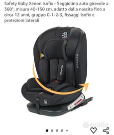 Nuovo Seggiolino auto isofix girevole 0 a 12 anni