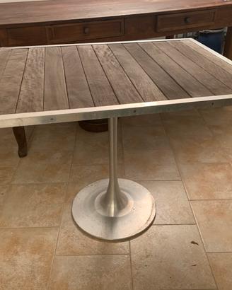 Tavolino da bar wenge’ ed alluminio  anni 70