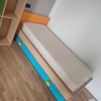 letto singolo con materasso Foppapedretti