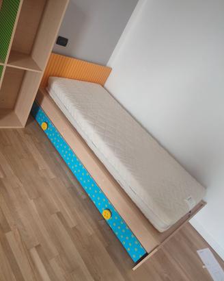 letto singolo con materasso Foppapedretti