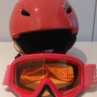 casco sci Mistral e maschera sci Salice junior