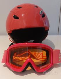 casco sci Mistral e maschera sci Salice junior