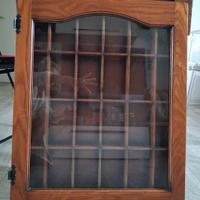 Bacheca vetrina in legno massello