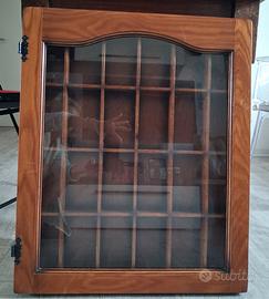 Bacheca vetrina in legno massello