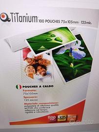 TITANIUM POUCHES DA 100 - MICRON 125 75X105