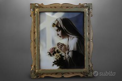 Madonna in preghiera con fiori,devozionale