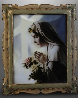 Madonna in preghiera con fiori,devozionale